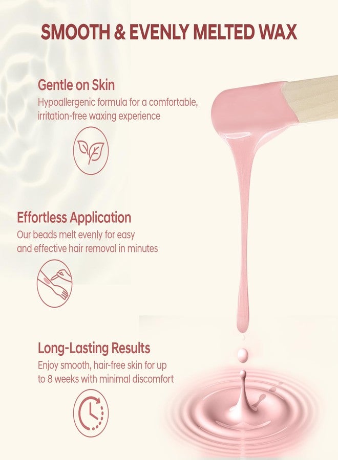 ANREACHO Wax Beads, Anreacho 1.1 lb Hard Wax Beans for Hair Removal, Brazilian, Bikini, Face, Eyebrows, Underarms, Chest, Back, Legs, Wax Refill for Women & Men, Pack of 5 - Image 3